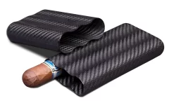 Visol Night Carbon Fiber Cigar Case - 3 60 Ring Gauge Cigars