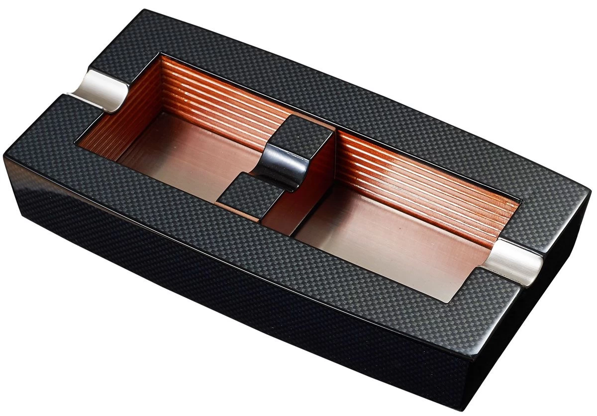 Visol Normandy Carbon Fiber Elongated Ashtray With Adjustable Cigar Rest - Image 2