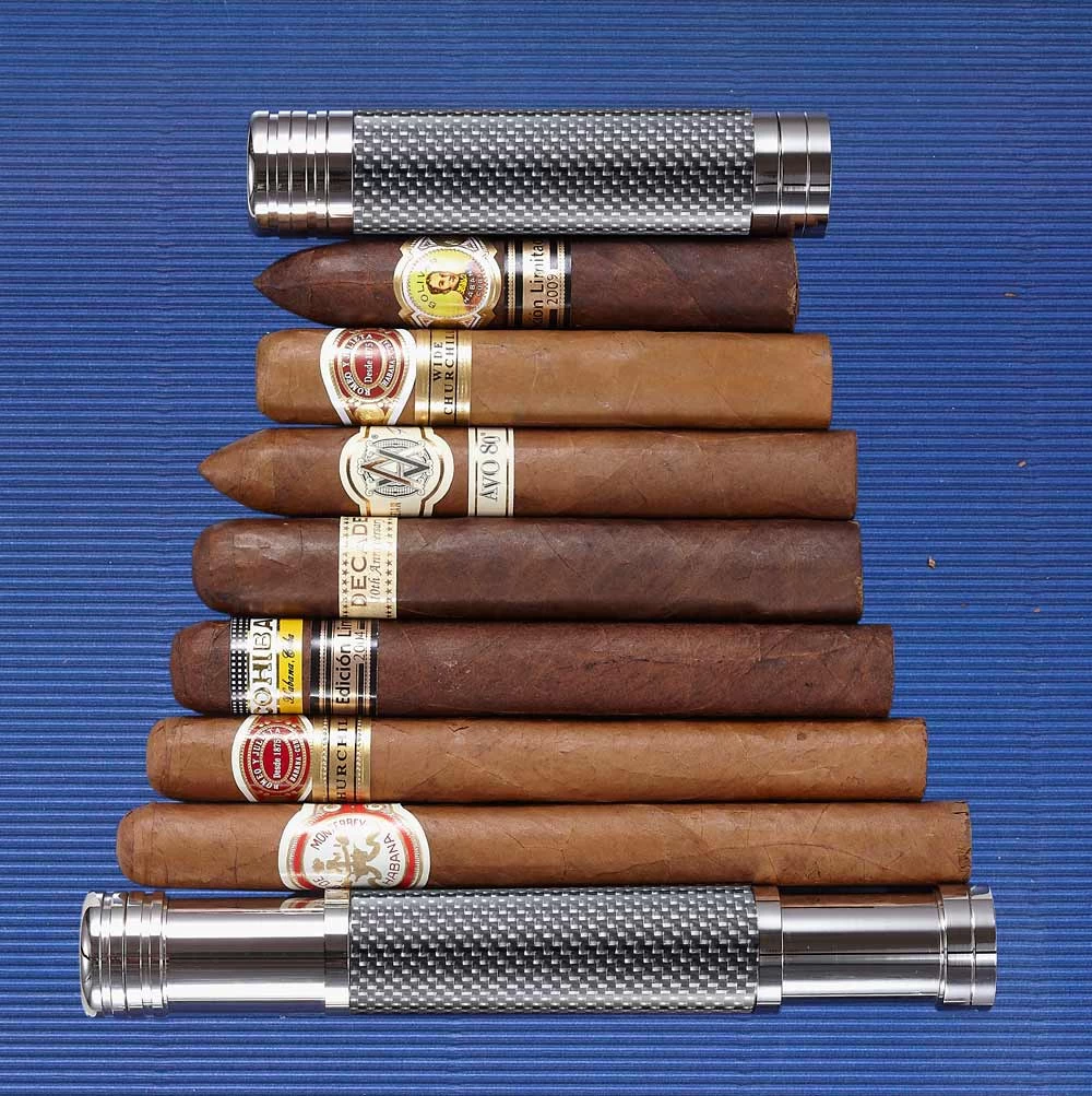 Visol Kinetic II Carbon FiberChrome Adjustable Cigar Case - Image 2