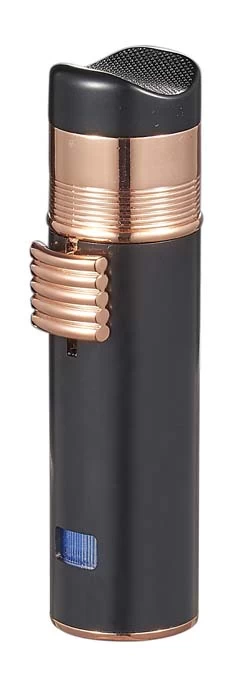 Visol Saddle Triple Torch Lighter -Black And Rose Gold - Image 3