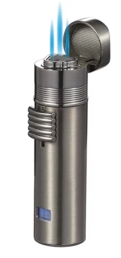 Visol Saddle Triple Torch Lighter -Gun Metal