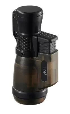 Visol Tiny Triple Flame Torch Lighter - Charcoal