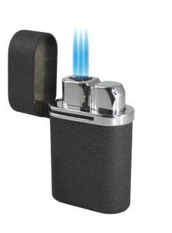 Visol Triflow Triple Flame Table Lighter - Black Crackle