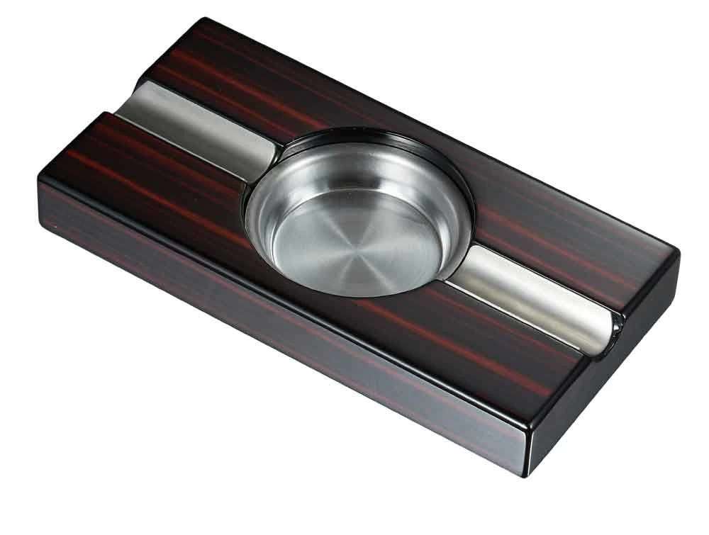 Visol Windsor Ebony Macassar Wooden Cigar Ashtray - Image 2