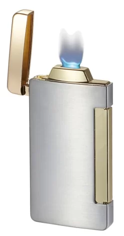 Visol Panther Single Flat Flame Silver Cigar Lighter
