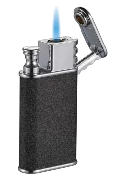 Visol Nutech Single Torch And Traditional Flame Lighter - Black Crackle