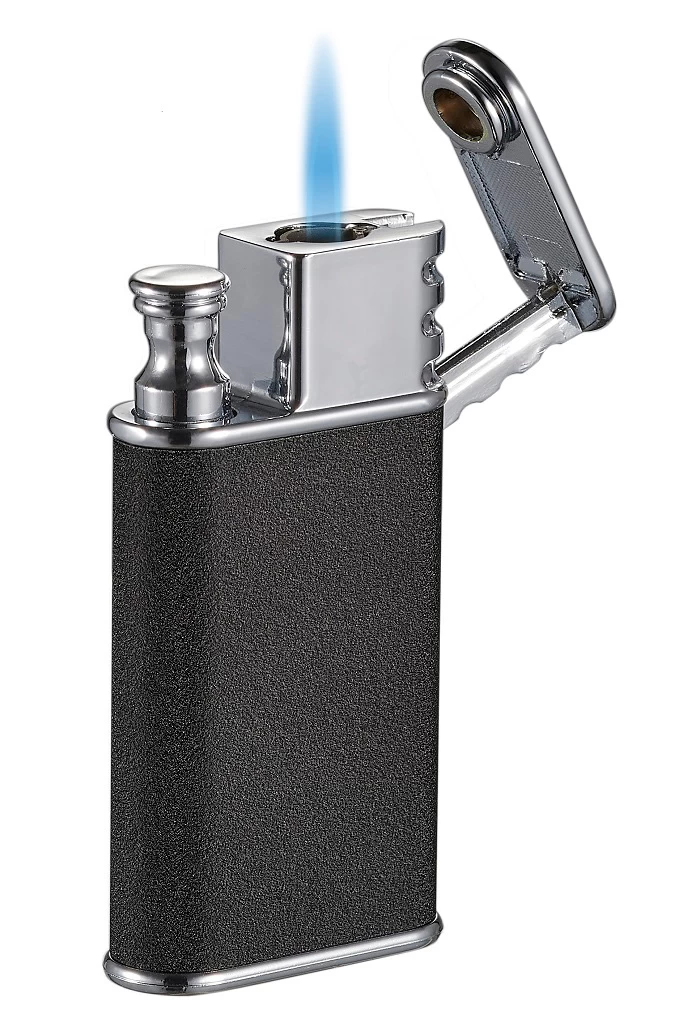 Visol Nutech Single Torch And Traditional Flame Lighter - Black Crackle