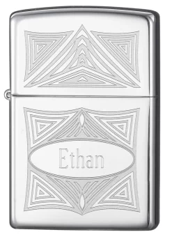 Zippo 3D Abstract High Polish Chrome Windproof Lighter