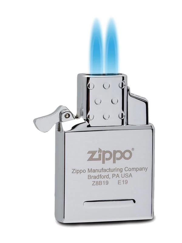 Zippo Black Matte Lighter With Double Torch Lighter Insert - Image 3