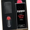 Zippo Ebony Slim Lighter Gift Kit - Ships By Ground Only