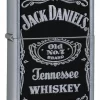 Zippo Jack Daniel's Old No. 7 Label Street Chrome Lighter