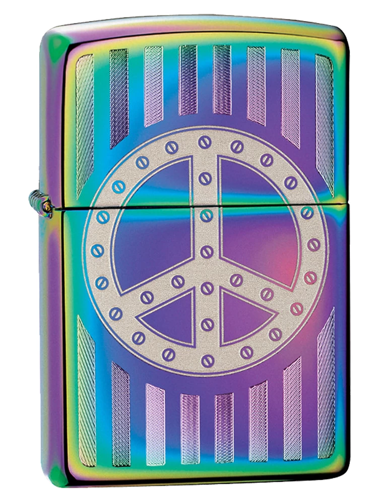 Zippo Rivit Peace Sign Spectrum Lighter - Image 2