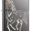 Zippo Running Horse Black Ice Windproof Lighter