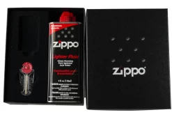 Zippo Slim Lighter Gift Kit - With 4oz Lighter Fluid, Flints, NO Lighter -Ships Ground ONLY