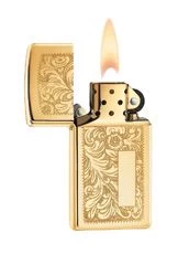 Zippo Venetian Slim High Polish Brass Lighter