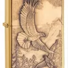 Zippo Where Eagles Dare Emblem Brushed Brass Lighter