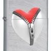 Zippo Zip Heart Chrome Arch Lighter